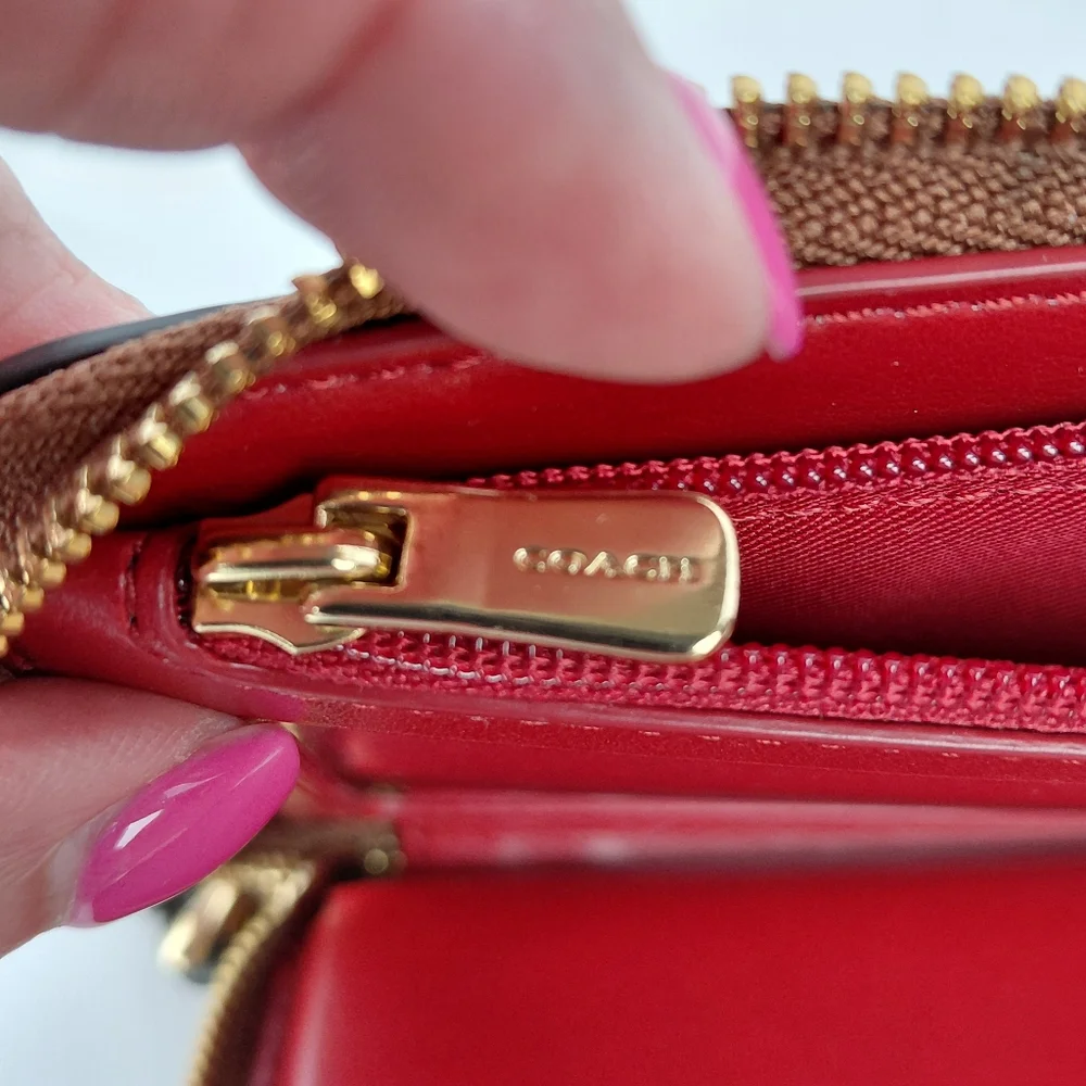 Coach Rainbow Multi-Color Signature Large Phone Wallet With Strap NWT 🌈🌈 - Picture 8 of 11